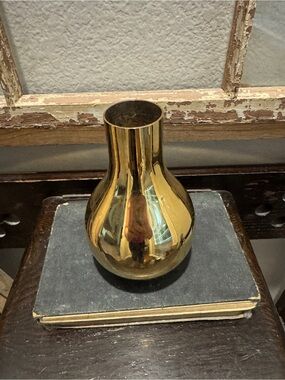 Georg Jensen CAFU Vase, Stainless Steel / 18 Carat Gold